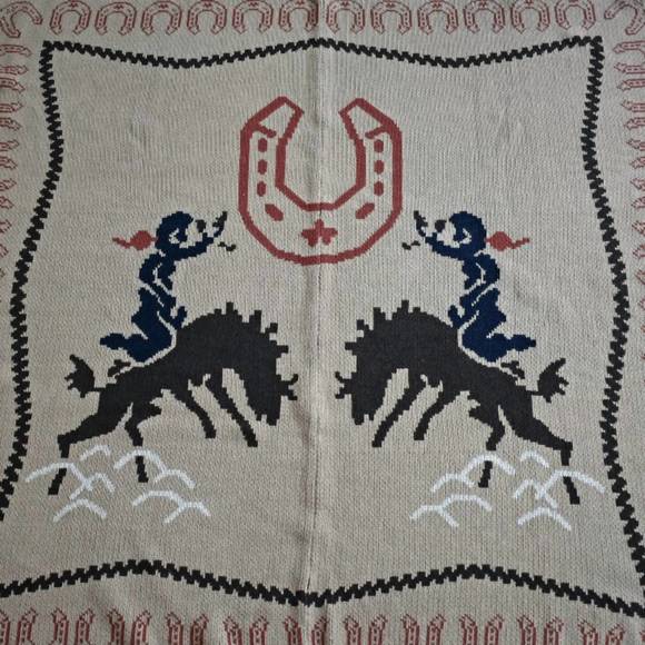 NEW TASHA POLIZZI horse rider throw in tan - Picture 2 of 2